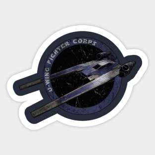 U - WING FIGHTER CORPS DARKBLUE Sticker